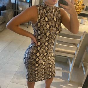 Olivia Rae - High Neck Snakeskin Dress
